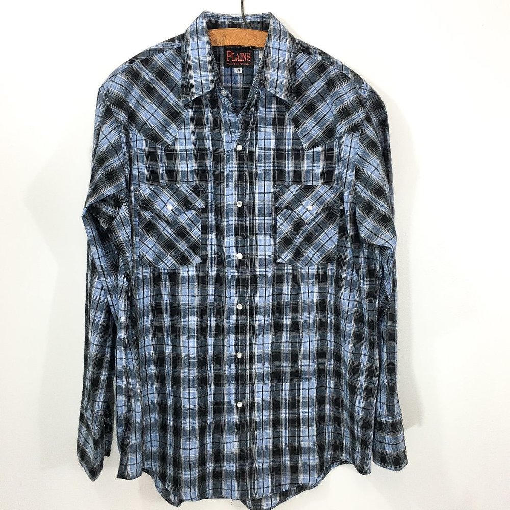 PLAINS Western Wear Pearl Snap Shirt